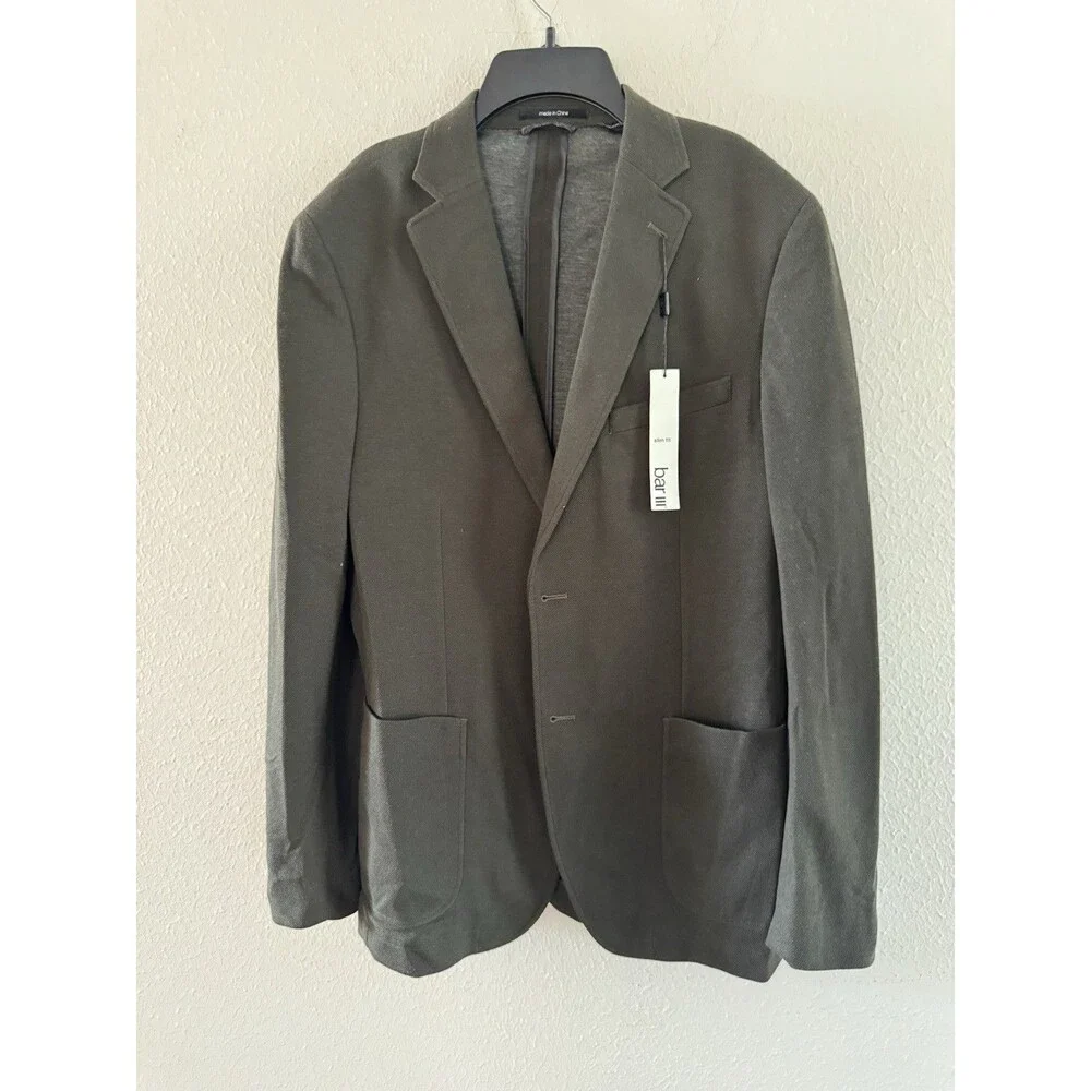 bar III Slim-Fit Knit Sport Coat blazer size 40R dark Green casual soft tailored
